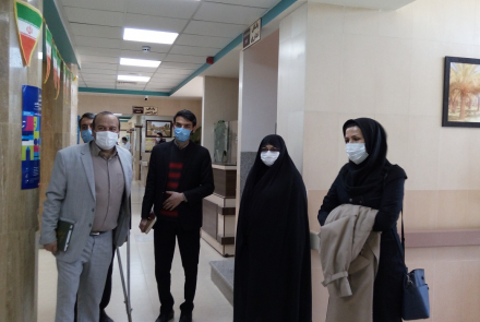 بازدید سرکار خانم دکتر چنگیز از بخش های محتلف بیمارستان آفتاب هشتم 