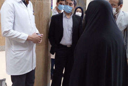 بازدید سرکار خانم دکتر چنگیز از بخش های محتلف بیمارستان آفتاب هشتم 