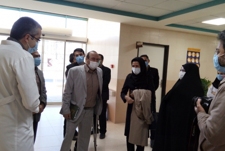 بازدید سرکار خانم دکتر چنگیز از بخش های محتلف بیمارستان آفتاب هشتم 