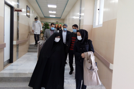 بازدید سرکار خانم دکتر چنگیز از بخش های محتلف بیمارستان آفتاب هشتم 