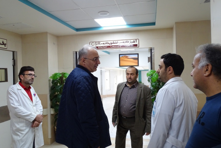 بازدید آقای دکتر گنجی از بیمارستان آفتاب هشتم 
