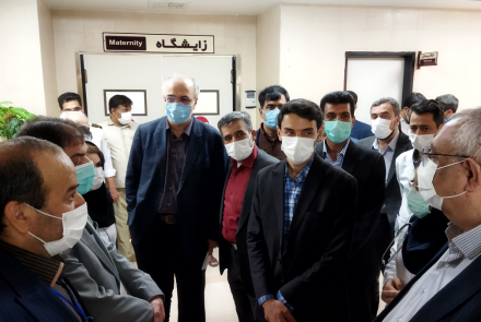 بازدید نماینده شهرستان های نایین و خوروبیابانک و آقای دکتر شیرانی ریاست دانشگاه علوم پزشکی اصفهان از بیمارستان آفتاب 