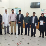 تقدیر از پرسنل بهداشت محیط بیمارستان آفتاب هشتم و شبکه بهداشت و درمان خوروبیابانک